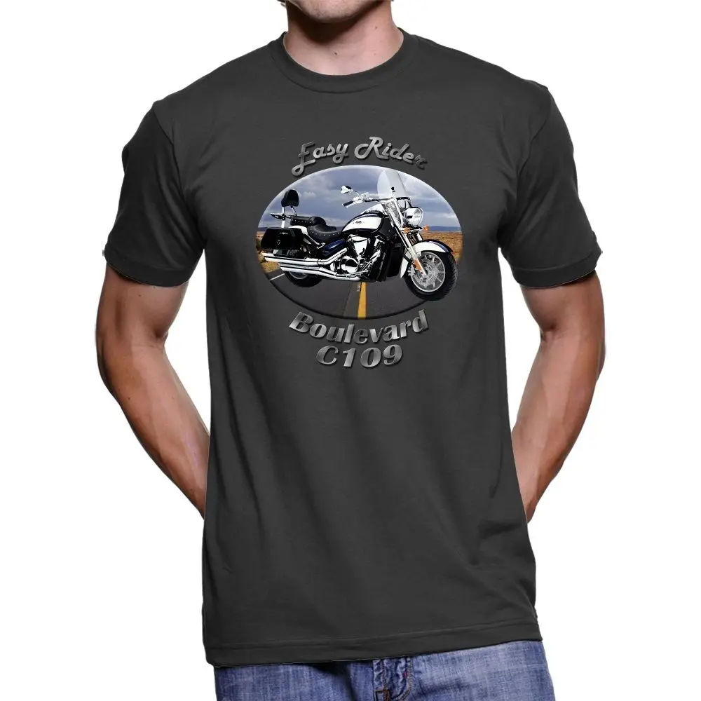 2019 Hot sale 100% cotton Japanese motorcycles Boulevard C109 Easy Rider Men's Dark T-Shirt Tee shirt