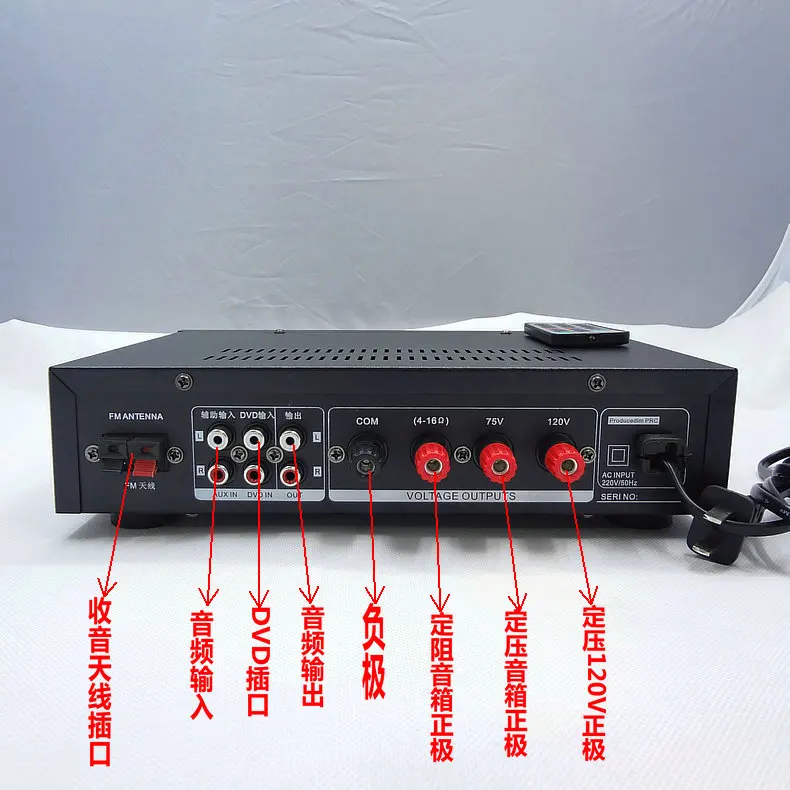 40 Wát PD-40 Cố Định trở kháng khuếch đại với đài phát thanh/Cố Định điện áp Loa Trần khuếch đại Hội Nghị phát sóng nhạc nền