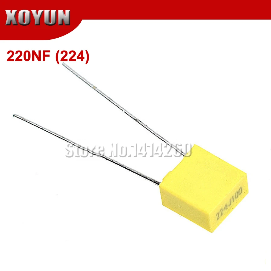 20PCS Correction Capacitor 220NF 224J 100V 224J100 5mm Polypropylene Safety Plastic Film Capacitor New original