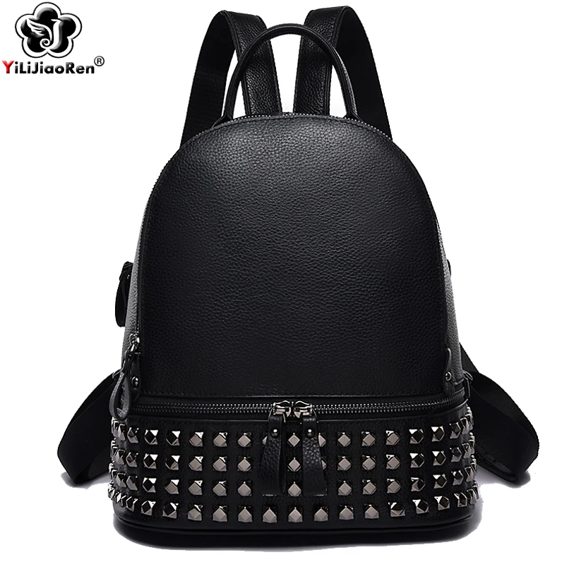 fashion-rivet-women-backpack-brand-genuine-leather-backpack-purse-large-capacity-school-bag-bookbag-designer-simple-back-pack
