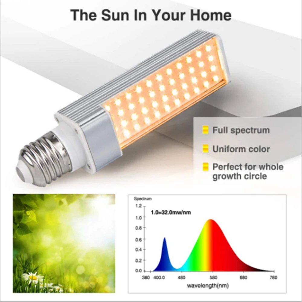 Yabstrip phyto lâmpada escurecimento espectro completo led planta cresce a luz para estufa interior flor plântula veg fitoampy