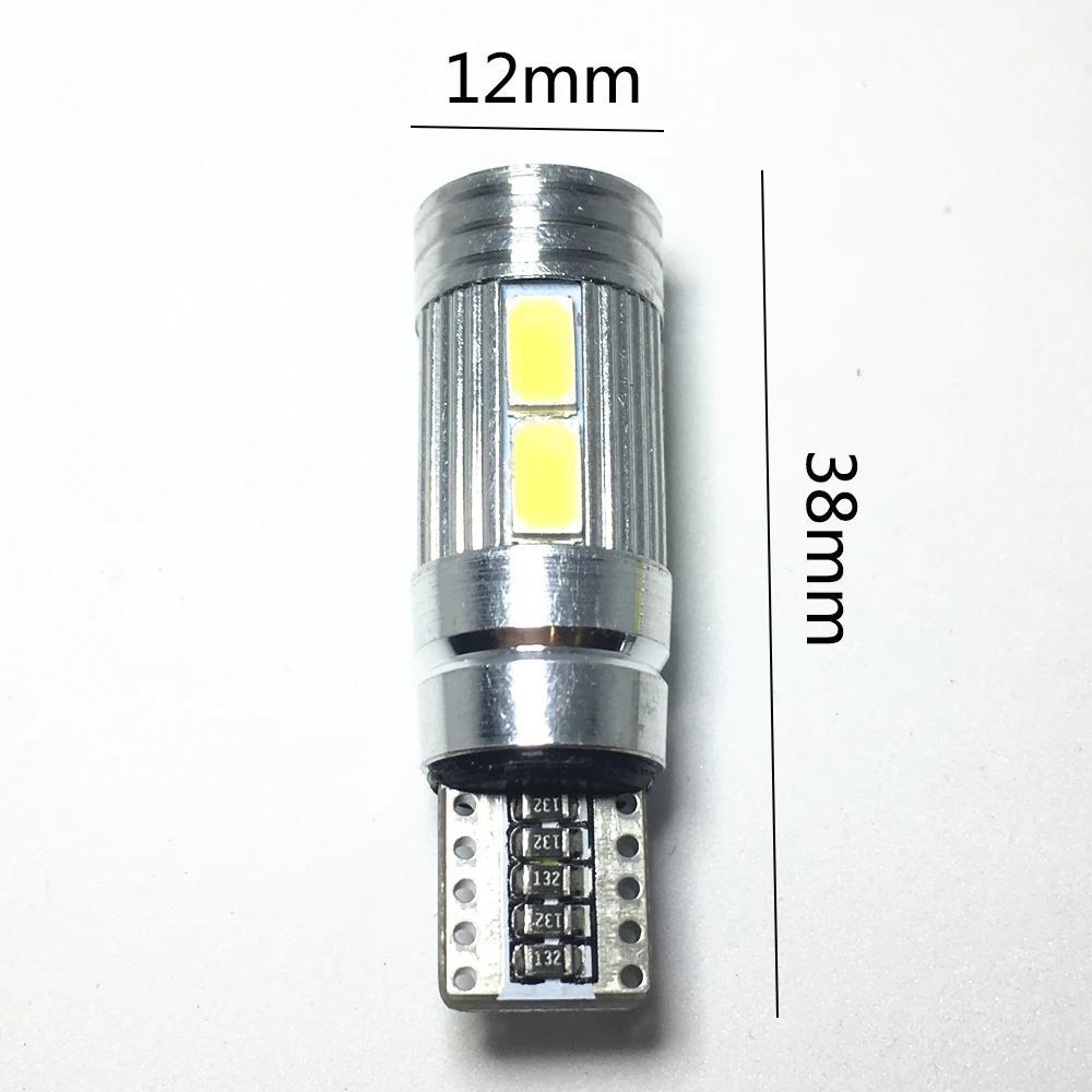 1PCS  T10 LED 194 W5W 10 SMD 5630 LED Light Canbus Parking Car Auto T10 LED Car Side Light Bulb No Error led Light  12V