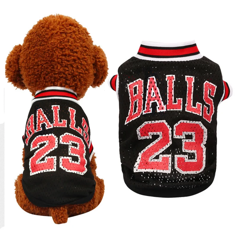 New Pet Dog Clothes Summer Sports Dog Vests Mesh Pet Dog Basketball Team Uniform Shirts for Chihuahua size XXS-L Pet Products