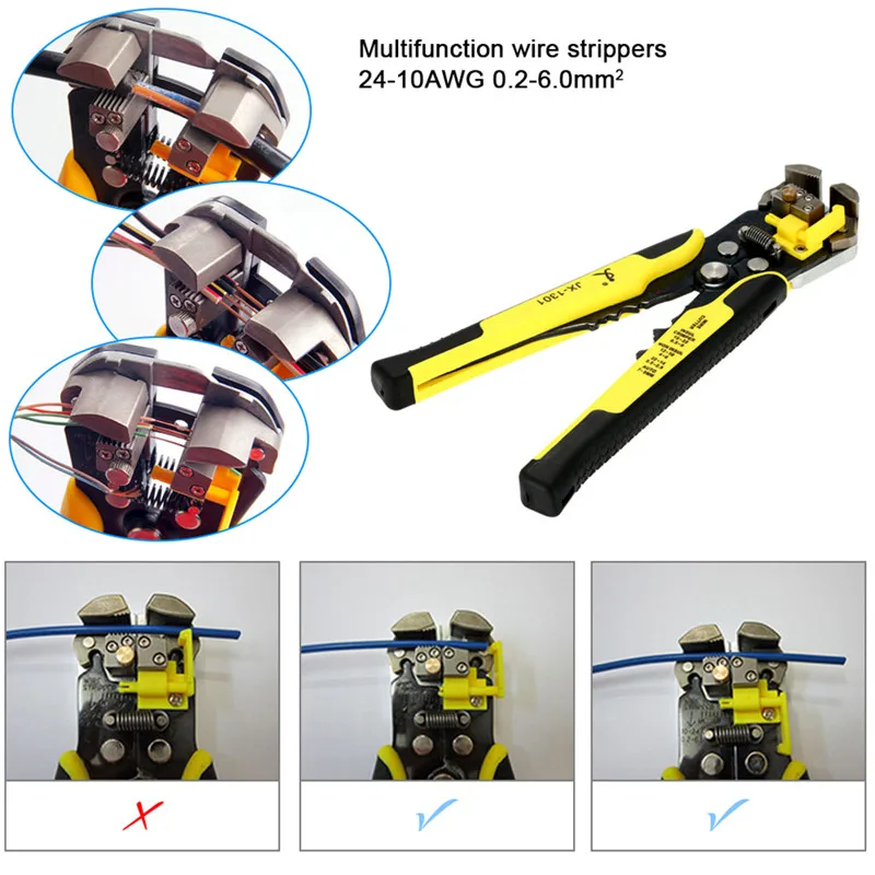 PARON 2.5-6mm 14-10AWG Wire Crimper Photovoltaic Wire Connector Terminals Wire Stripper Crimping Pliers Tools