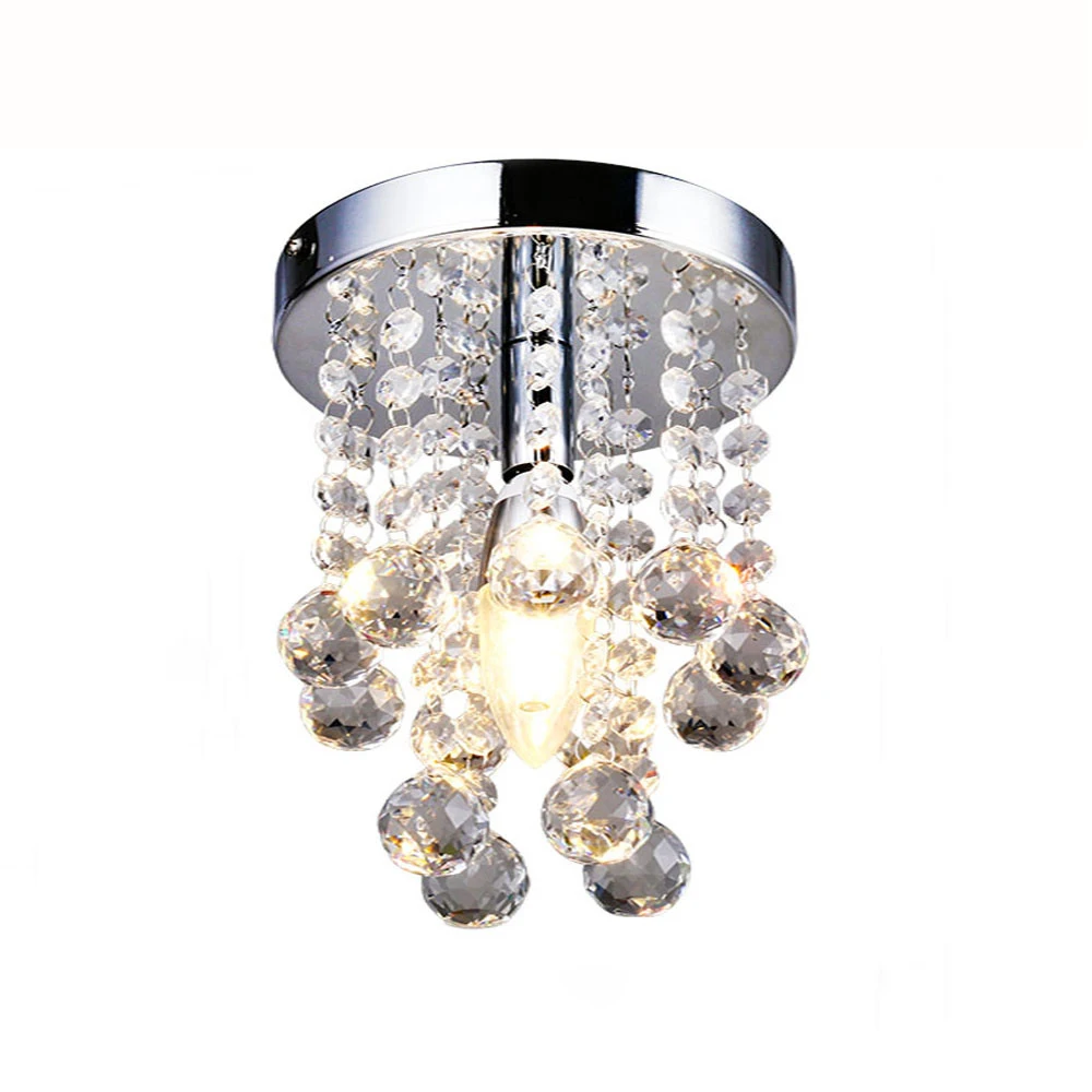 Modern Crystal Chandelier Mini RainDrop Small Lighting for Bedroom Living Room Ceiling Lamp Corridor Hallway Lamp Home Fixture