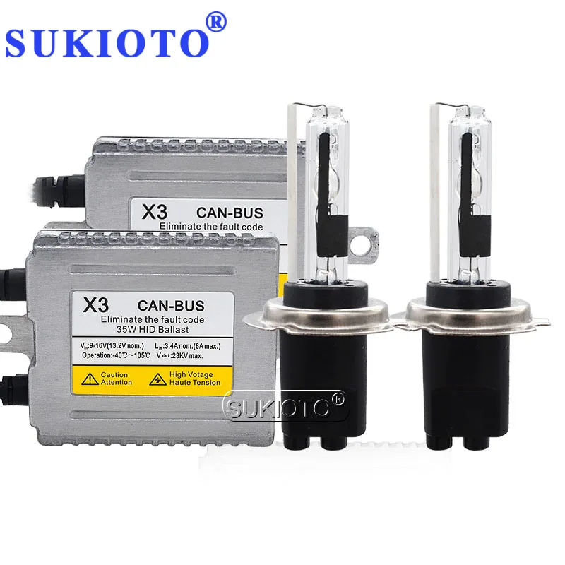 SUKIOTO AC 35W Canbus Xenon H7CR HID Headlight Kit Car Light DLT X3 Canbus HID Ballast H7CR Xenon Bulb 4300K 5000K 6000K 8000K