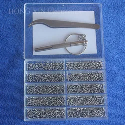 1000pcs/set Assorted Watch Screws for Watches Clock Repair Kit Watchmaker Tool Watch Part 10 Sizes Dia 1.2mm Eyeglass Repair