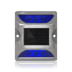 Clignotant LED bleu approuvé CE, goujon de route solaire étanche, haute qualité