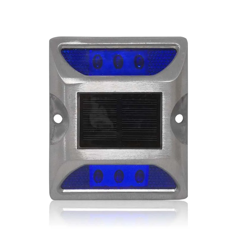 CE approved blue LED flashing light high quality waterproof solar road stud