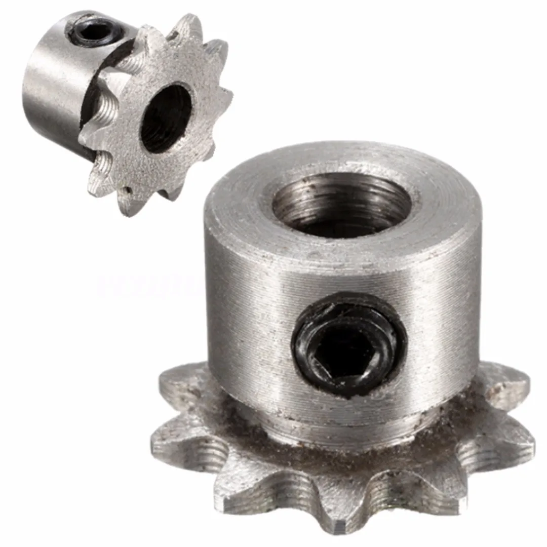 

1 шт. Новый 8 мм отверстие 10 зубьев металлический пилотный мотор Шестеренчатый ролик цепной приводной звездочки 6,35