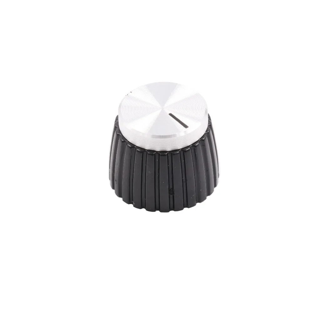 19,5x15,5mm Aluminium Kunststoff Set Pointer Knob Cap Für Marshall Gitarre AMP Wirkung Pedal Overdrive 1/4 "Messing einfügen Schwarz Gold – Detail 7