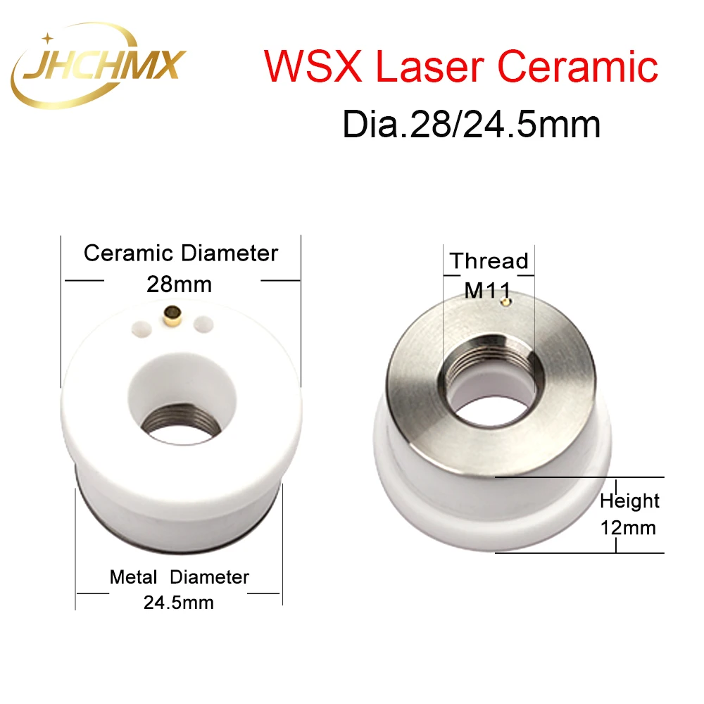 JHCHMX wysokiej jakości WSX głowicy laserowej części włókna dysze laserowe złącze WSX czujnik TRA laserowe ceramiczne akcesoria łazienkowe