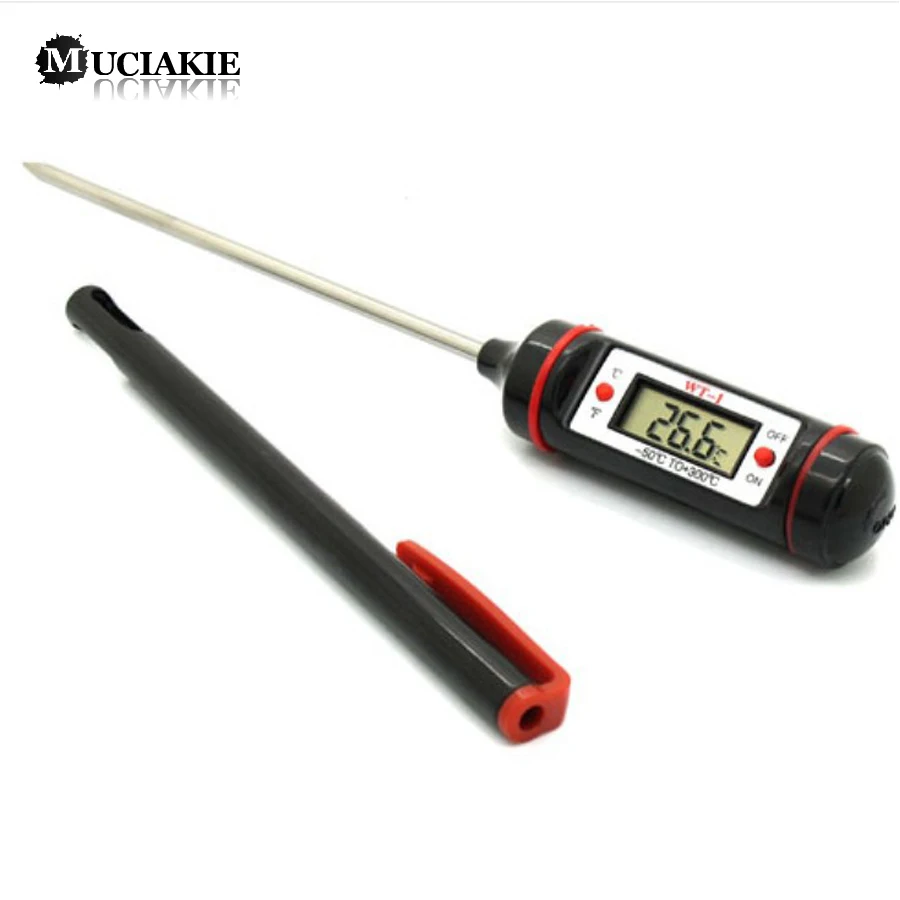 MUCIAKIE 1PC Hot Sale Digital Cooking Thermometer Food Probe Meat Kitchen BBQ Selectable Sensor Gauge Heat Indicator