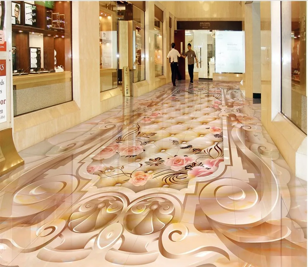 

Rose 3D relief ground floor Photo floor wallpaper 3d stereoscopic Waterproof floor mural painting Home Decoration