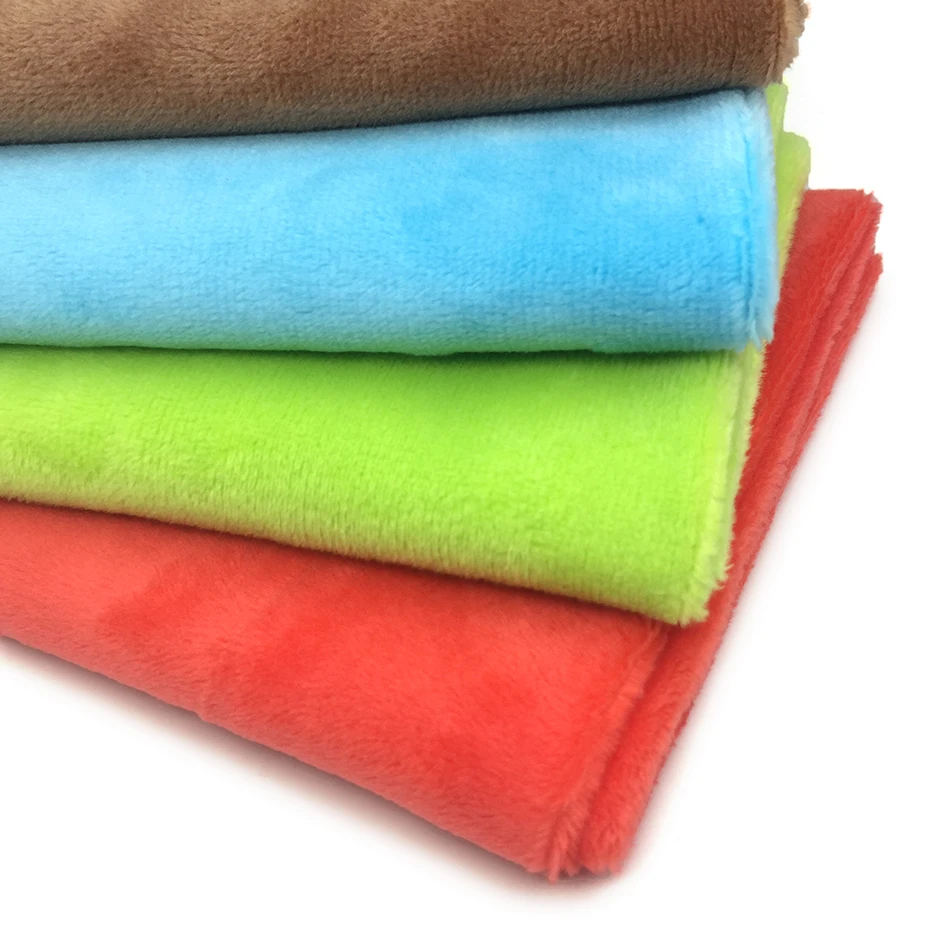 ZYFMPTEX Minky Plush Fabric 150x50cm Super Cheapest Limited 1.5mm Pile Polyester Plush Toy Fabric Patchwork Felt Doll Material