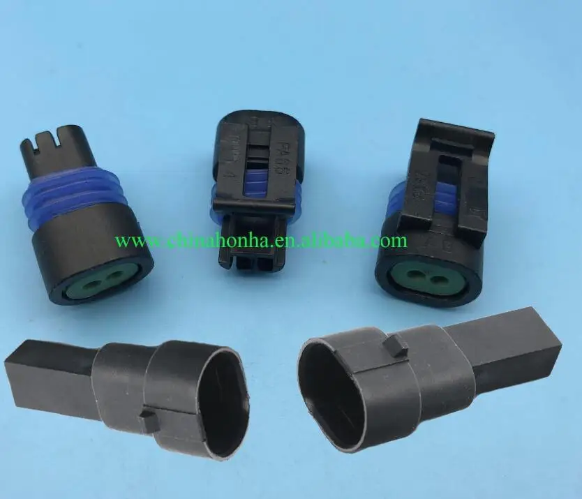 Free shipping 2 Pin Female Male Waterproof Sensor Connector Auto Plug Socket 12162195 12162193 for Delphi