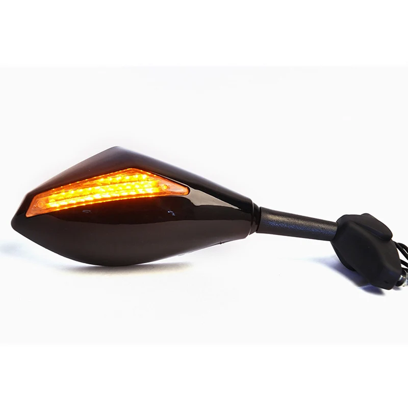 LED INTEGRATED TURN SIGNAL SIDE MIRRORS FOR SUZUKI BANDIT GSF 600 1200 S SV650S / Yamaha YZF R1 R6 R6S YZF600 FAZER FZ1