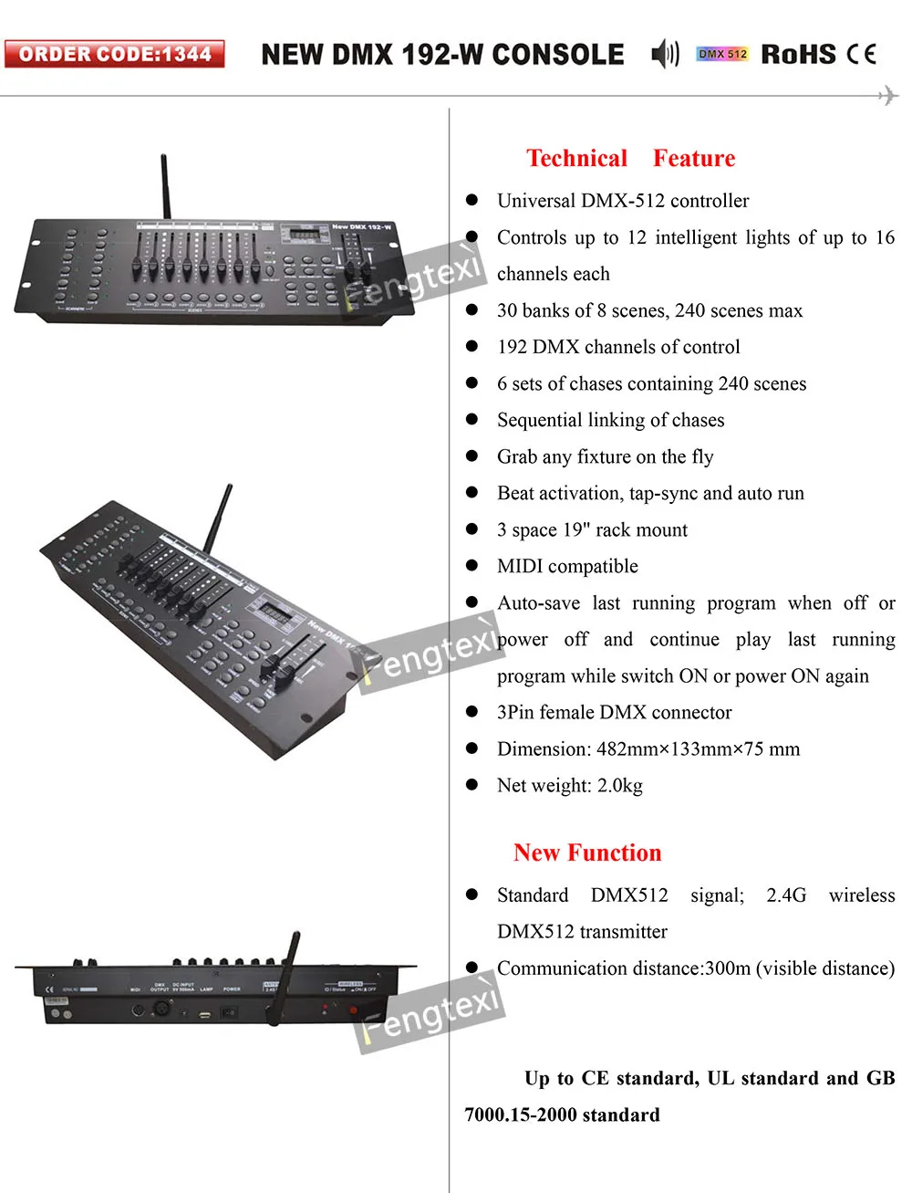 Imagem -04 - Mesa e Console Portátil sem Fio 2.4g Dmx512 Console para Iluminação Palco Controle Dmx para Performance Casamento