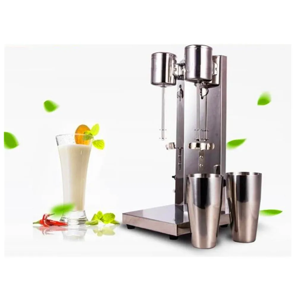In Acciaio Inox 2 Teste Frullato Macchina Milk Shaker ZF