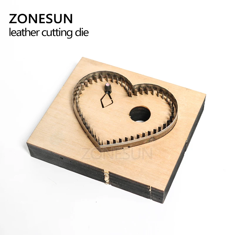 ZONESUN Heart-shape cutting die bag accessory decoration punching tool for heart dies key chain DIY handicraft cutter