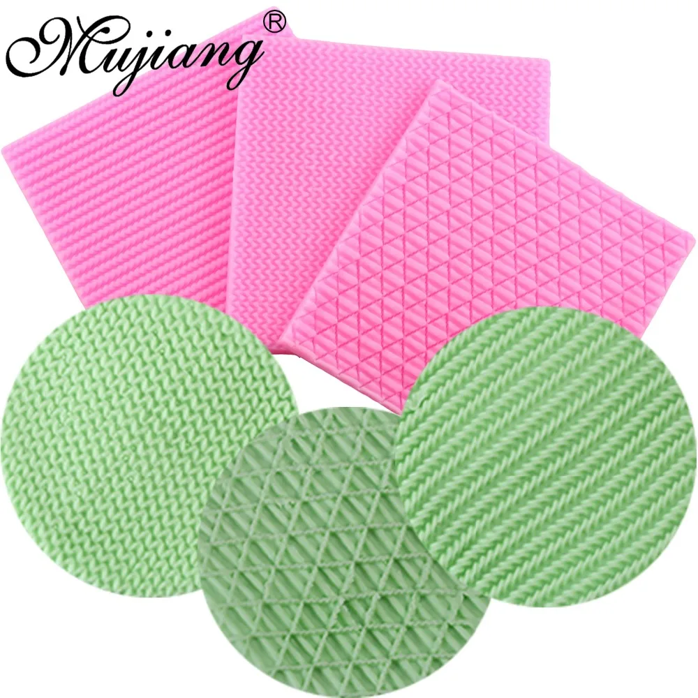 Mujiang Knitting Texture Cake Border Silicone Mold Cupcake Fondant Cake Decorating Tools DIY Sugar Paste Baby Clothes Lace Mats