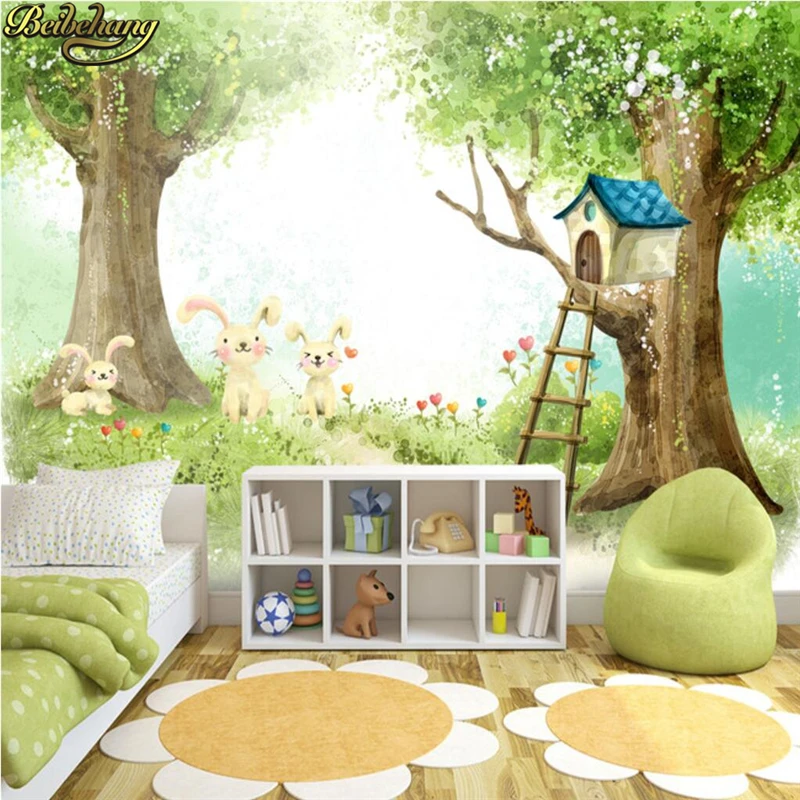 beibehang papel de parede 3d flooring Cartoon children's room wallpaper for walls 3  D modern super large wall mural wall paper