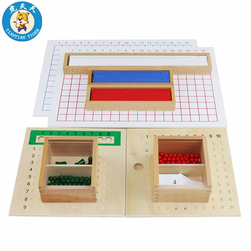 

Montessori Kids Children Mathematics Toys Education Wooden Toys Addition, Subtraction, Multiplication and Division Boards