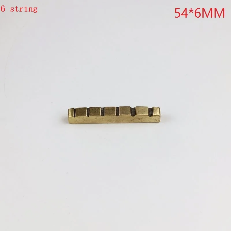 1 Piece Solid Brass Metal Electric Guitar Nut Bass Nut For ST / LP Guitars 4-string 5-string 6-string bass Guitar Parts