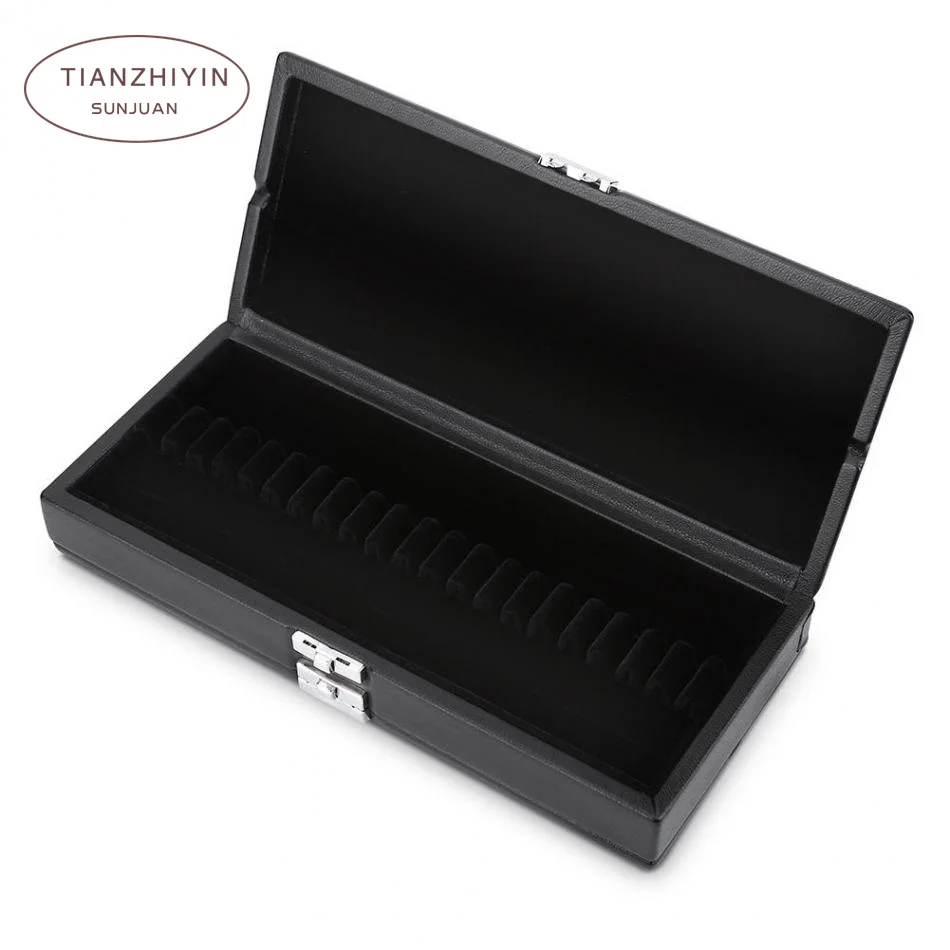 Oboe Reed Case Wooden + PU Leather Reed Cover Holder 2 Layers Carrying Box for 40pcs Oboe Reeds  Reed Hold