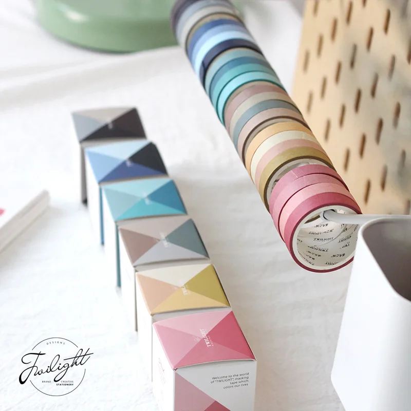

4 pcs/set Japanese Decoration Kawaii Masking Rainbow Paper Diy Washi Tape Stickers Scrapbooking Cute Stationary School Supplies