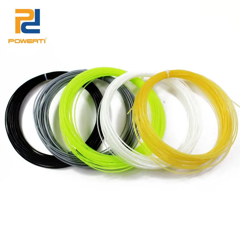 

POWERTI 5pcs/lot 1.30mm Tennis Racket Nylon String Soft Training Sport String 12m for Tennis Beginner