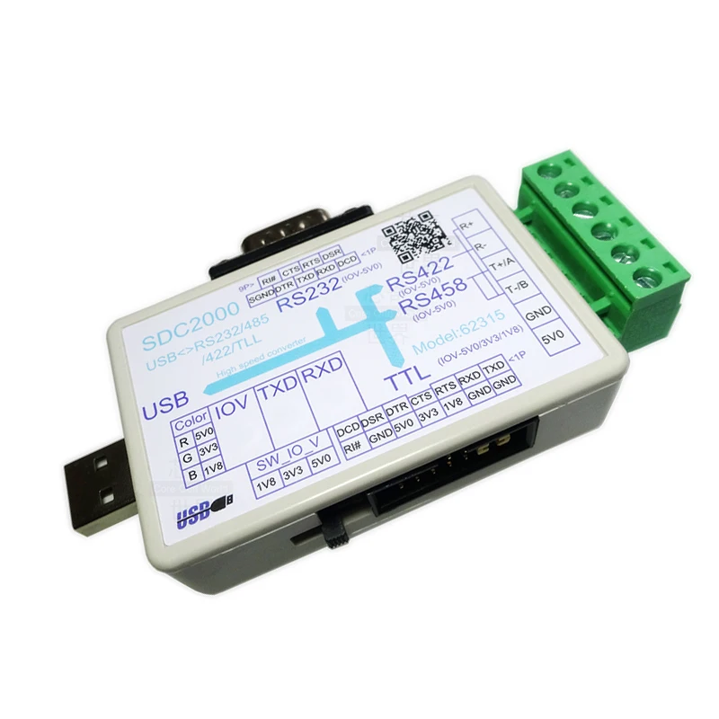 USB to RS232/TTL/485/422 converter DB9 serial upgrades brush machine downloader SDC2000