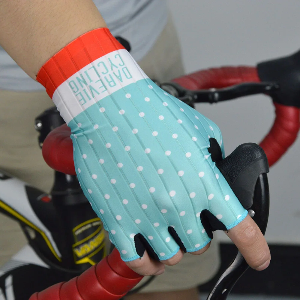 DAREVIE Fahrradhandschuhe Pro Light, weich, atmungsaktiv, kühl, trocken, Halbfinger-Fahrradhandschuh, rutschfest, stoßfest, Fahrradhandschuhe, MTB, Straße – Detail 6