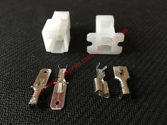 1 Set Auto Motorcycle 2 Pin White ABS Female Male Harness Connector automobile  Connector Household Plug