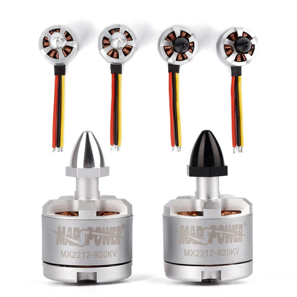 4pcs/lot MARSPOWER MX2212 920KV 2-3S Brushless Motor 2CW 2CCW For Phantom 1/2 F330 F450 F550 RC Quadcopter FPV Drone Toys