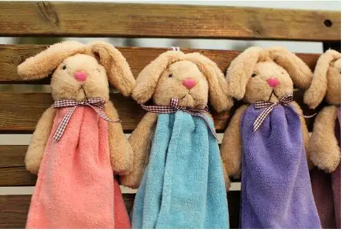 

5 pieces 2022 Best Selling Cartoon Bunny Microfiber Hand Towel Rabbit Superfine Fiber Bath Towels Quick Dry Hair Face Towel