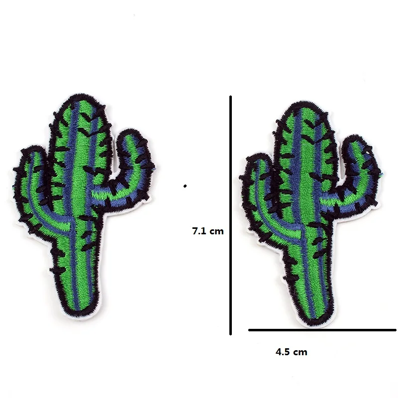 10pcs/lot DIY Clothes Accessories Iron On Embroidered Cactus Stickers Handmade Jeans Bags Coats Appliques Garments Repair Patch