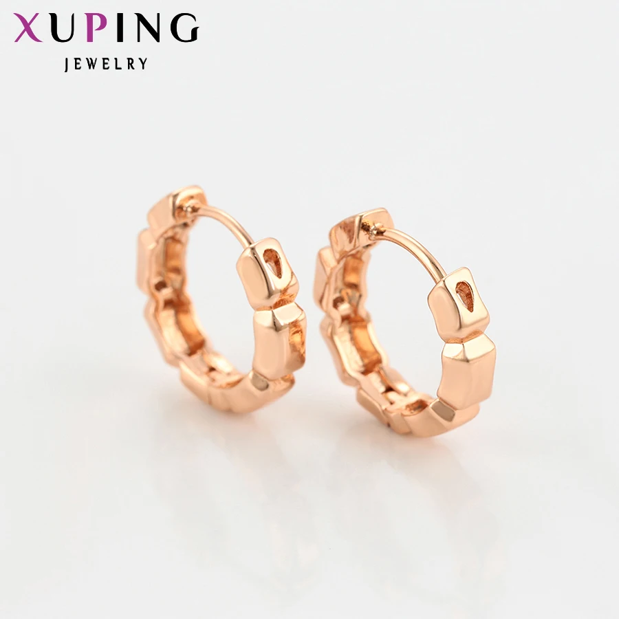 Xuping Jewelry Fashion Rose Gold Color Huggies Earring for Women 96754/A00678757