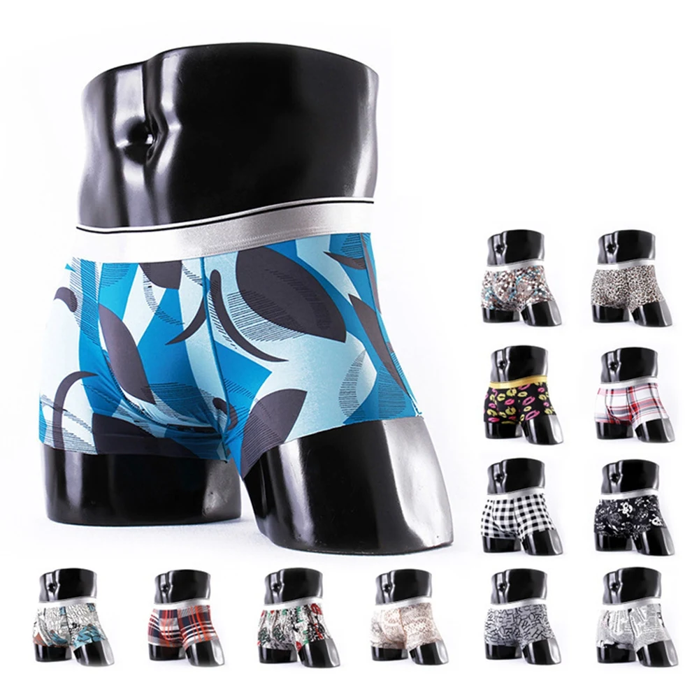 

Multi Printed Milk Fiber Softy 10Pack/lot Men Underwear Boys Comfy Boxer Trunk Shorts Pouch Breathable Underpants UD08