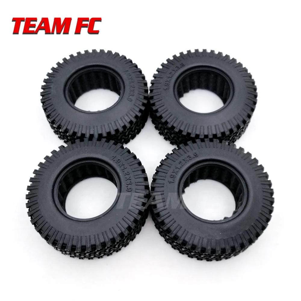 4Pcs RC 1:10 Crawler Beadlock Wheels Tire 1.9 Inch Rubber Wheel Tire 98mm Tyre For RC Car Tamiya Truck Axial SCX10 S347