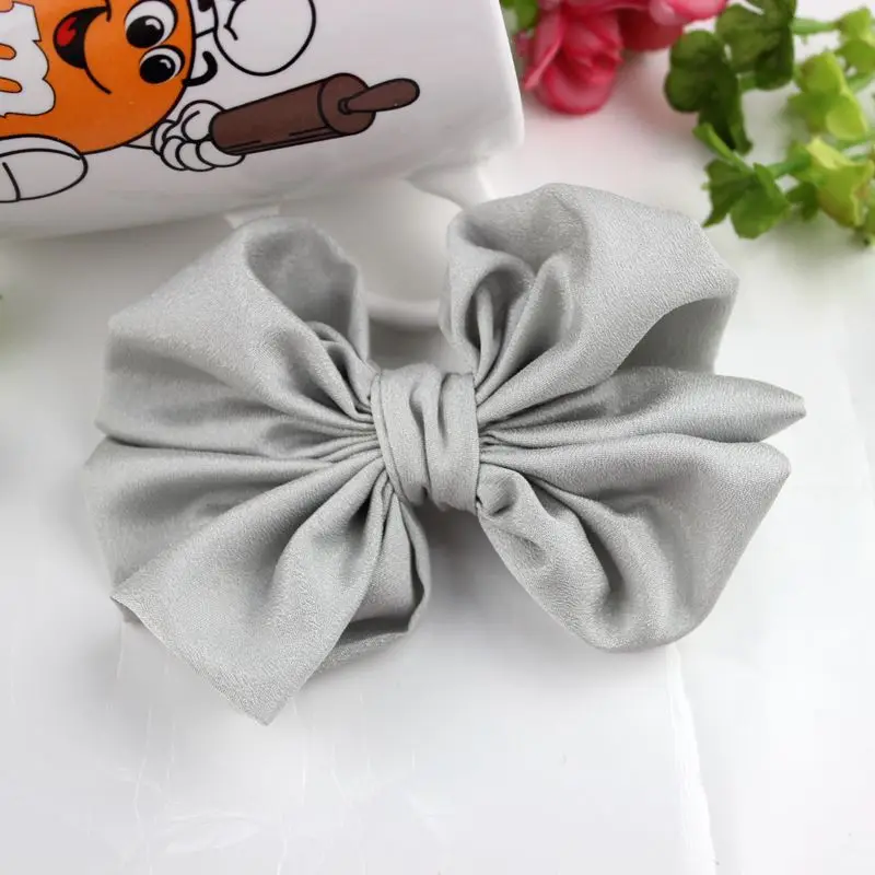 60pcs/lot,Large 5 inch Fabric Bows, Hair Chiffon Bows Without Clips, bow tie, Hair Accessory 16 Color