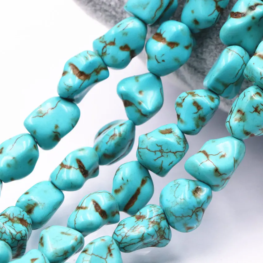 

2 Strands Turkey Turquoises Stone Loose Beads for Jewelry Making Calaite 9-11mm Spacer Irregular Freenform Shape Crafts 16" A584