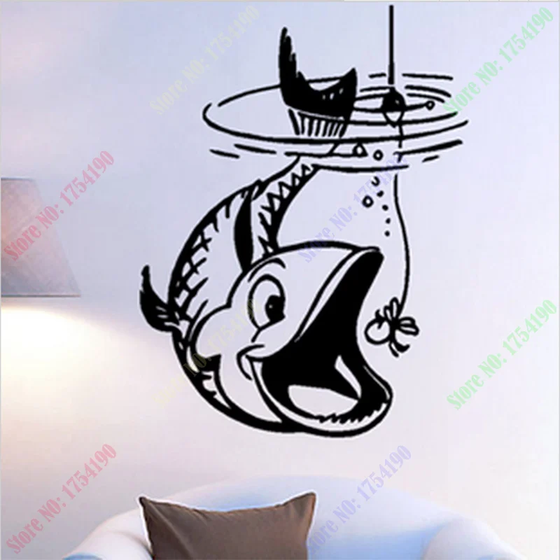 New Wall stickers Home decor SIze:560mm*750mm PVC Vinyl paster Removable Art Mural cartoon child Fish