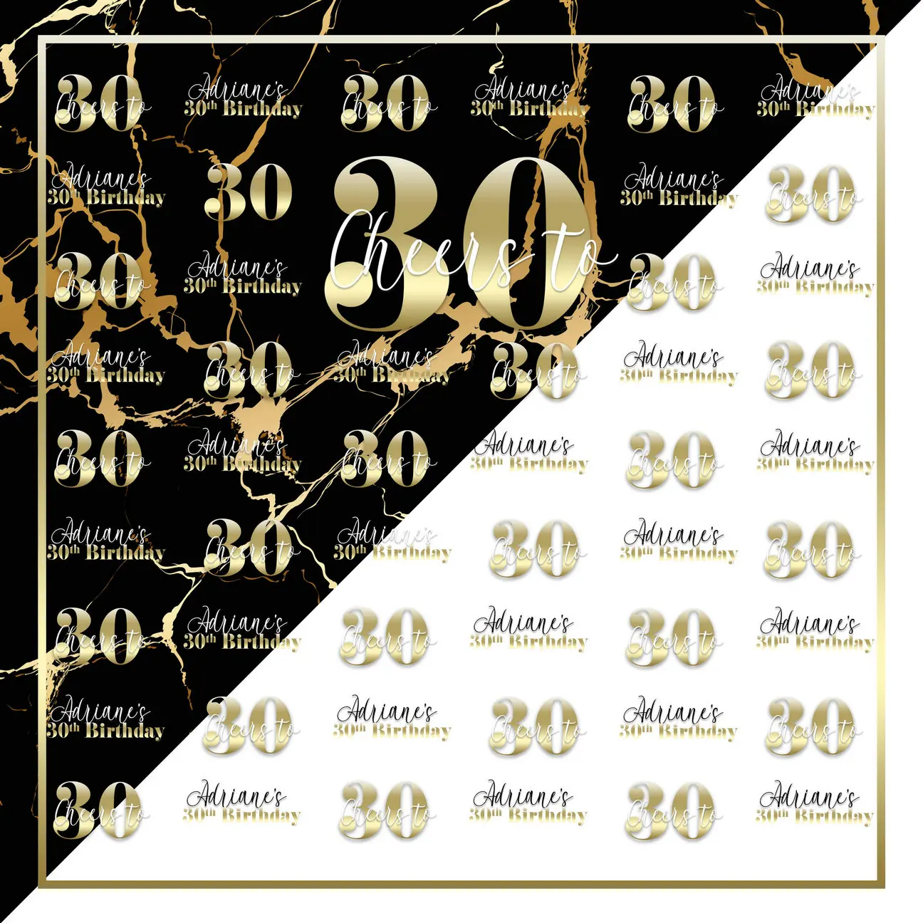 custom Gold Old Marble Baby Milestone photography studio background High quality Computer print party backdrop