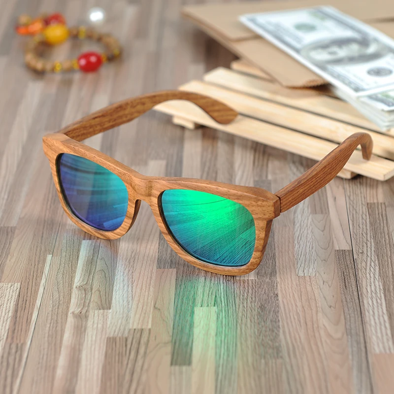 BOBO BIRD Square Sunglasses Men Women Retro Polarized Wood Sun Glasses gafas Wooden Box de lujo de hombre