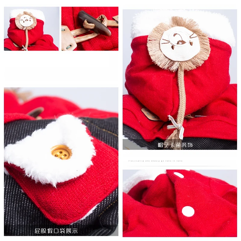 On Sale Winter Clothes For Dogs Yorkshire Terriers Thick Pet Cotton Warm Jackets Coveralls For Puppies Animal Costumes Stock Pug