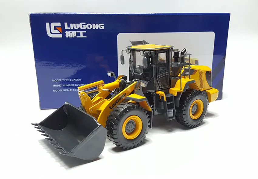 Collectible Diecast Model Toy Gift 1:35 Scale Liugong 856H Wheel Loader Construction Vehicles Alloy Model Replica Decoration