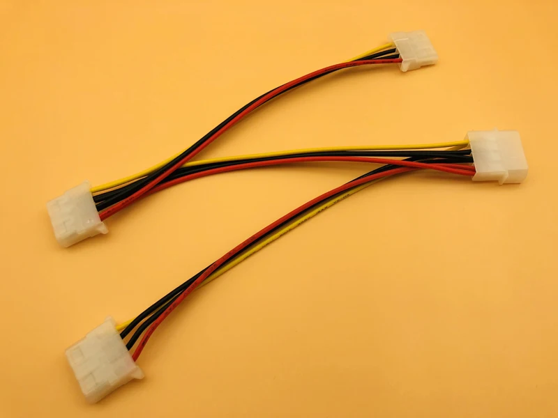 NEW 4Pin Power Cable One 4Pin Molex Male to 3 Port Molex IDE Female Power Supply Splitter Adapter Computer 4Pin IDE Power Cord