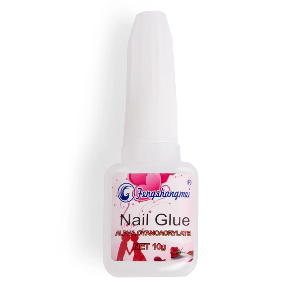 fengshangmei 10g Acrylic Art Nail Glue Transfer Fast Drying False Tips Manicure Nails Glue Decoration