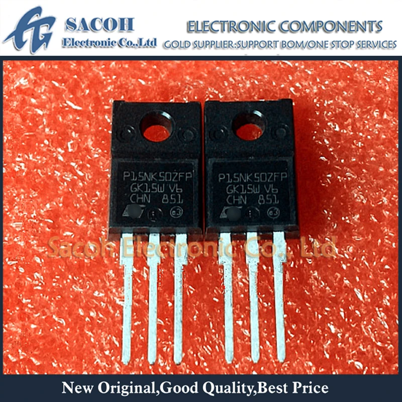 Refurbished Original 10Pcs/Lot STP14NK50ZFP P14NK50ZFP OR STP15NK50ZFP P15NK50ZFP TO-220F 14A/15A 500V Power MOSFET Transistor